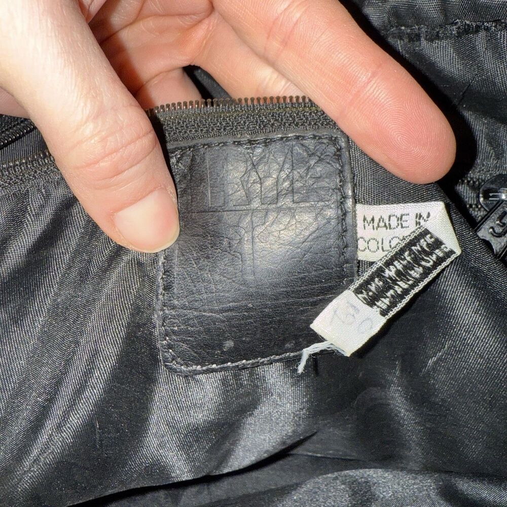 Frye Messenger Bag Leather Zip Work Briefcase in Brown Leather Distressed - Picture 13 of 15